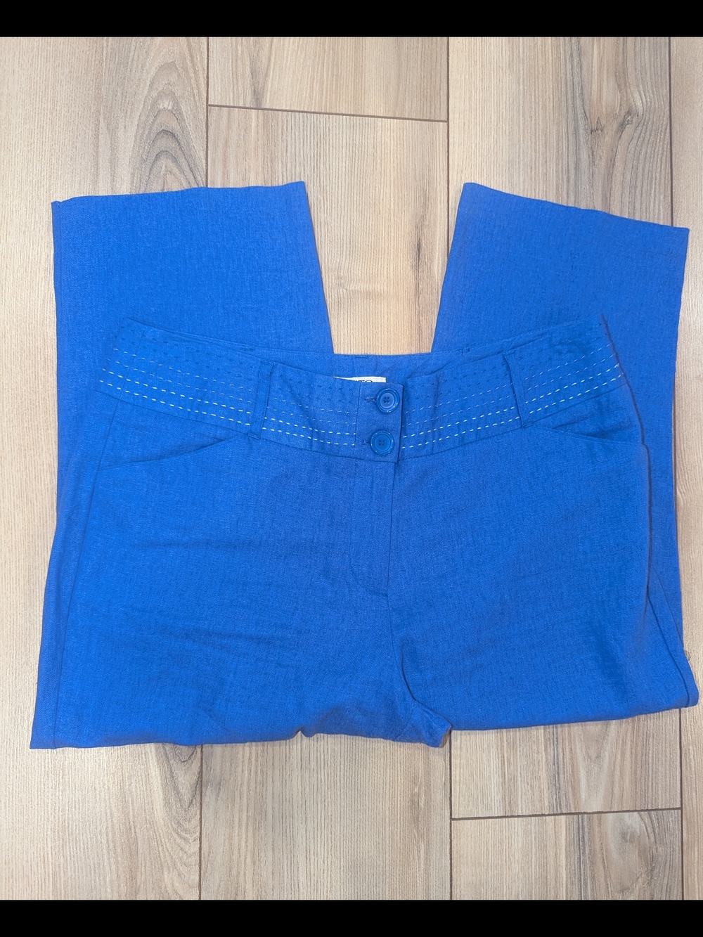 Cato Bright Blue Straight-Leg Capri Pants